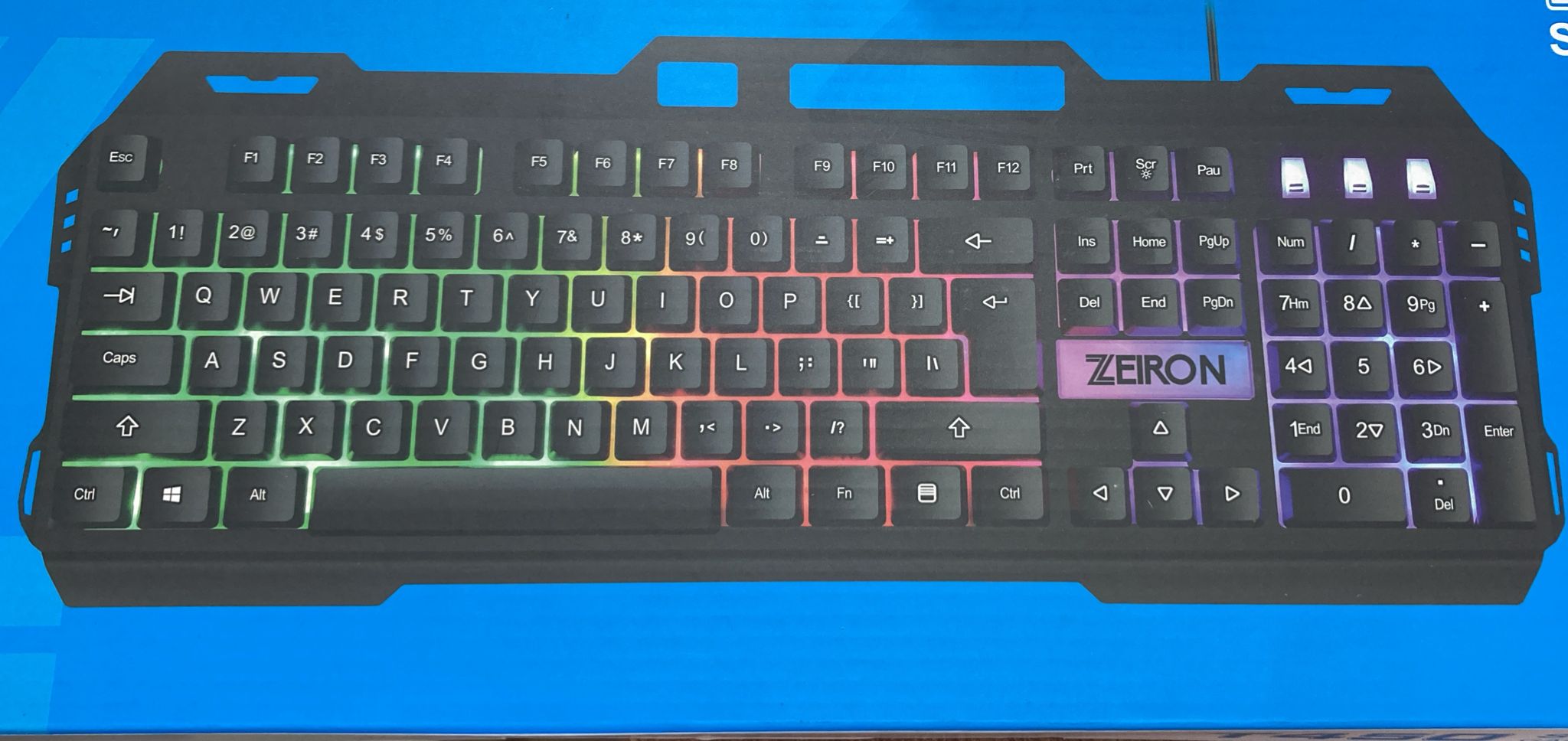 Zeiron T450 Waterproof Süspansiyonlu Tuşlu RGB Gamıng Klavye Mouse Seti